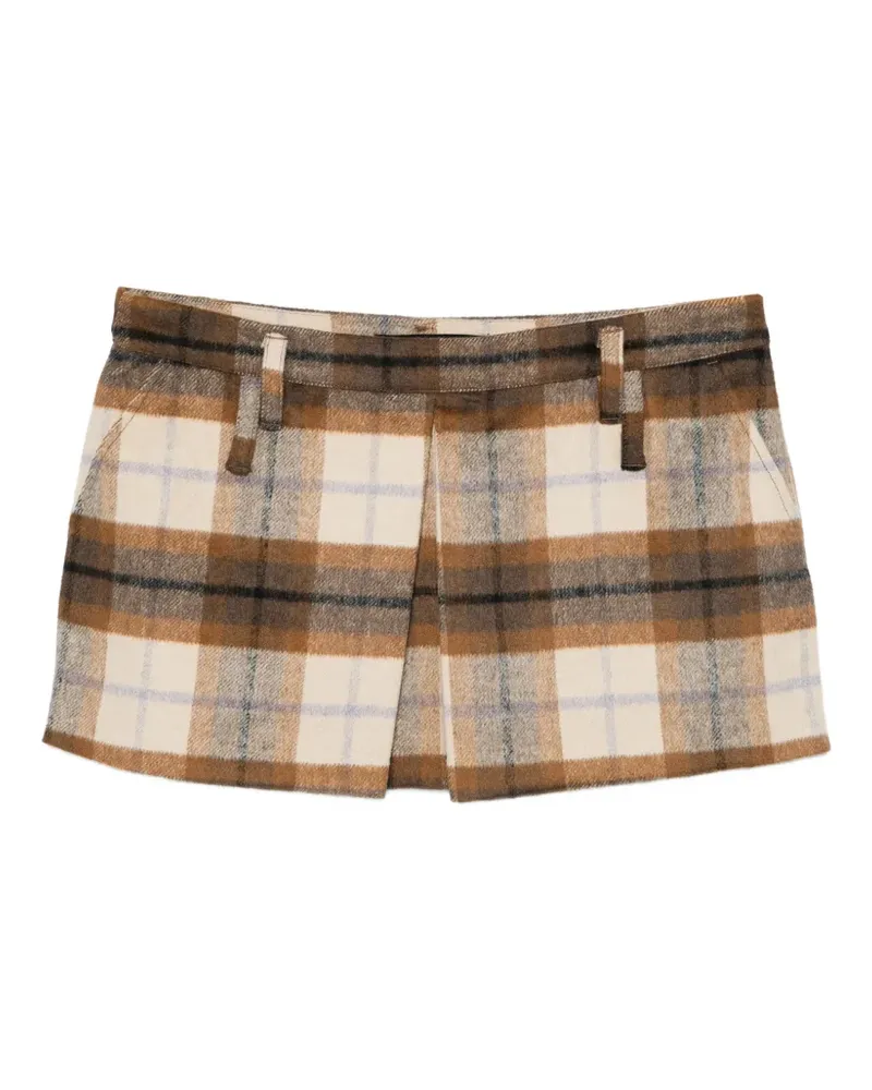ksubi Addison plaid mini skirt - Nude Nude