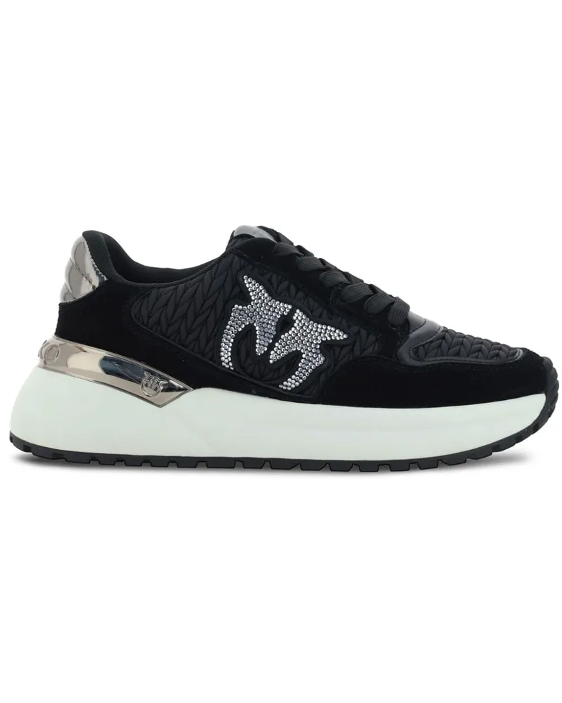 Pinko Gem Sneakers aus Wildleder - Schwarz Schwarz