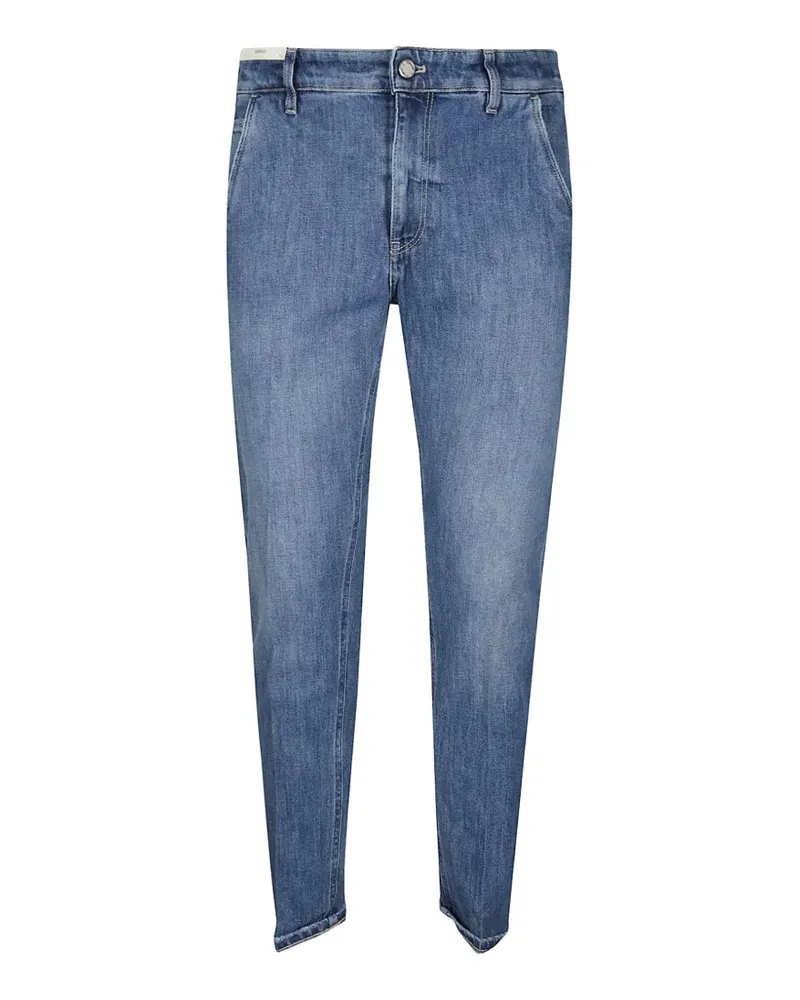 PT TORINO button-fastening faded-effect denim jeans - Blau Blau