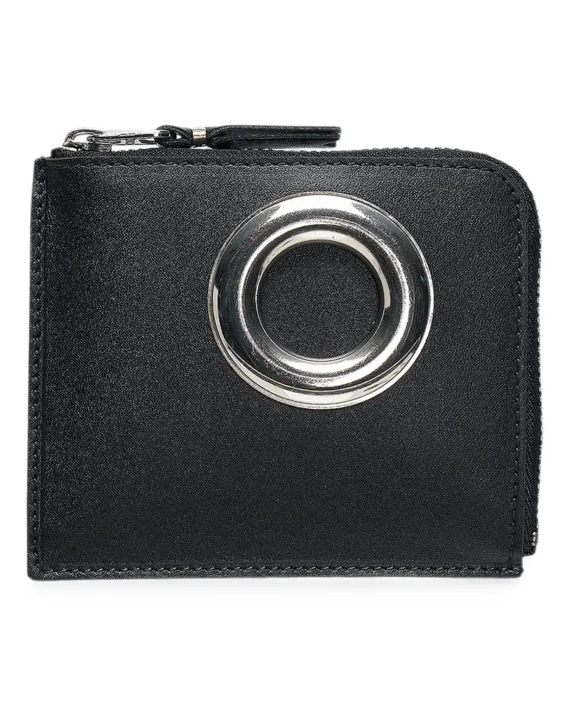 Comme des Garçons eyelet-embellished zip wallet - Schwarz Schwarz