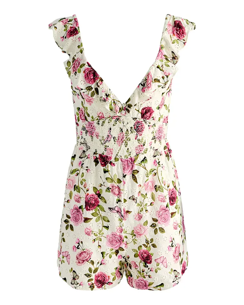 Alice + Olivia Gemma floral-print romper - Weiß Weiß