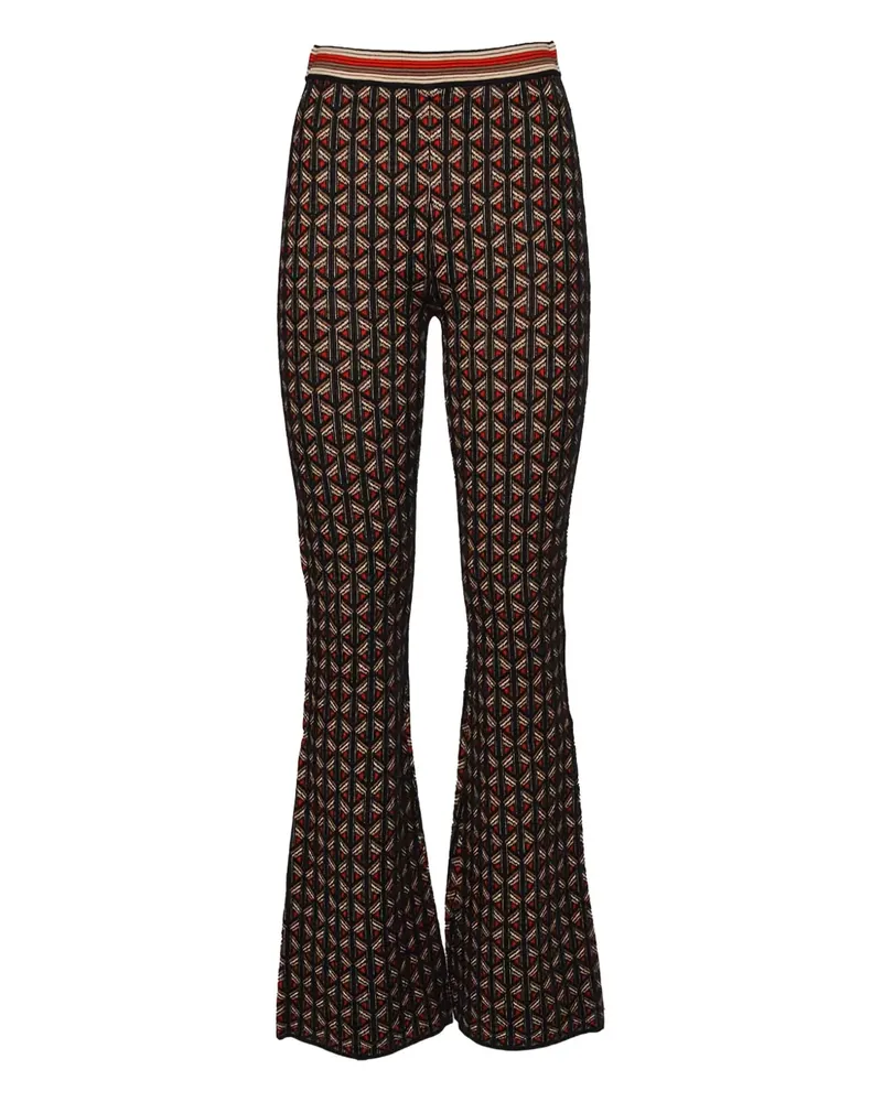 Diane von Furstenberg Ausgestellte Ashdon Hose - Schwarz Schwarz