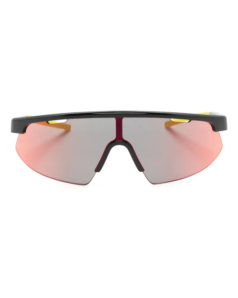 Ferrari Sonnenbrille mit Shield-Gestell - Schwarz Schwarz