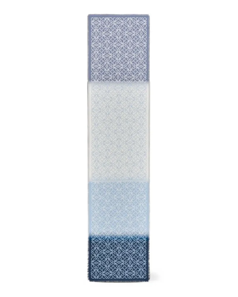Loewe Anagram ombre scarf - Blau Blau