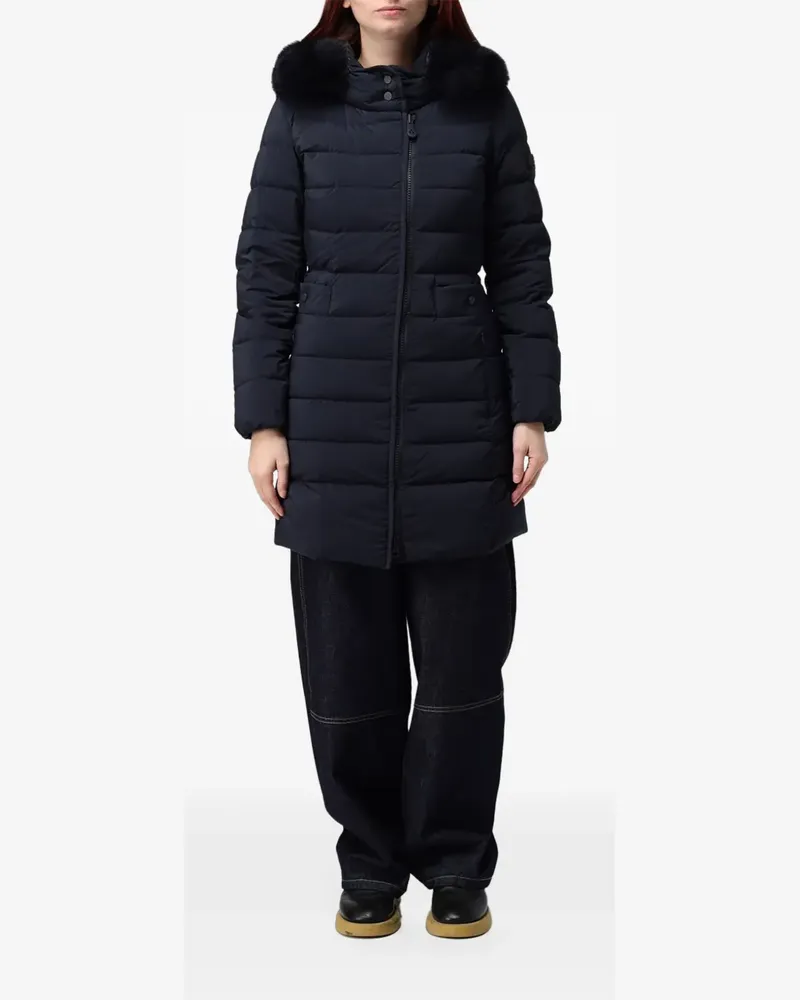Peuterey Gesteppter Seriola Parka mit Shearling-Besatz - Blau Blau