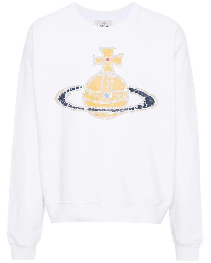 Vivienne Westwood Time Machine Sweatshirt mit Orb-Print Weiß