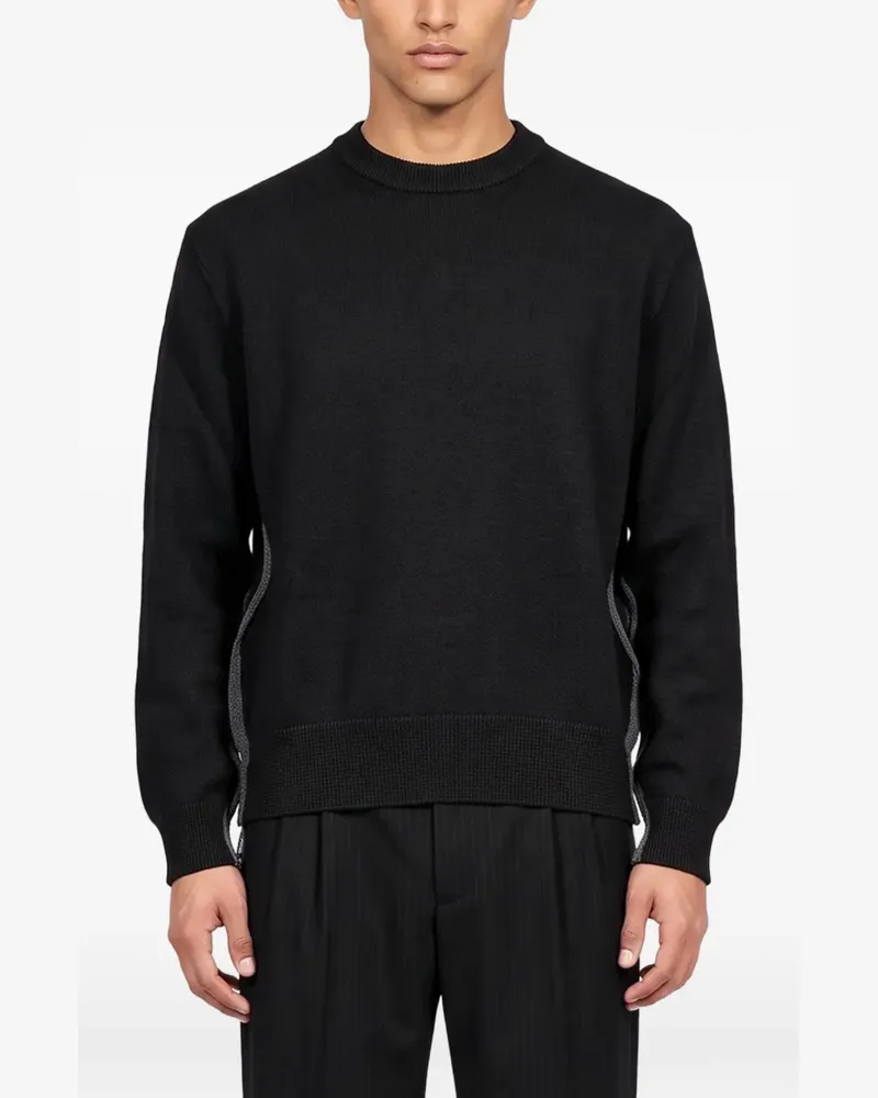 Comme des Garçons Pullover mit Kontrastbesatz - Schwarz Schwarz