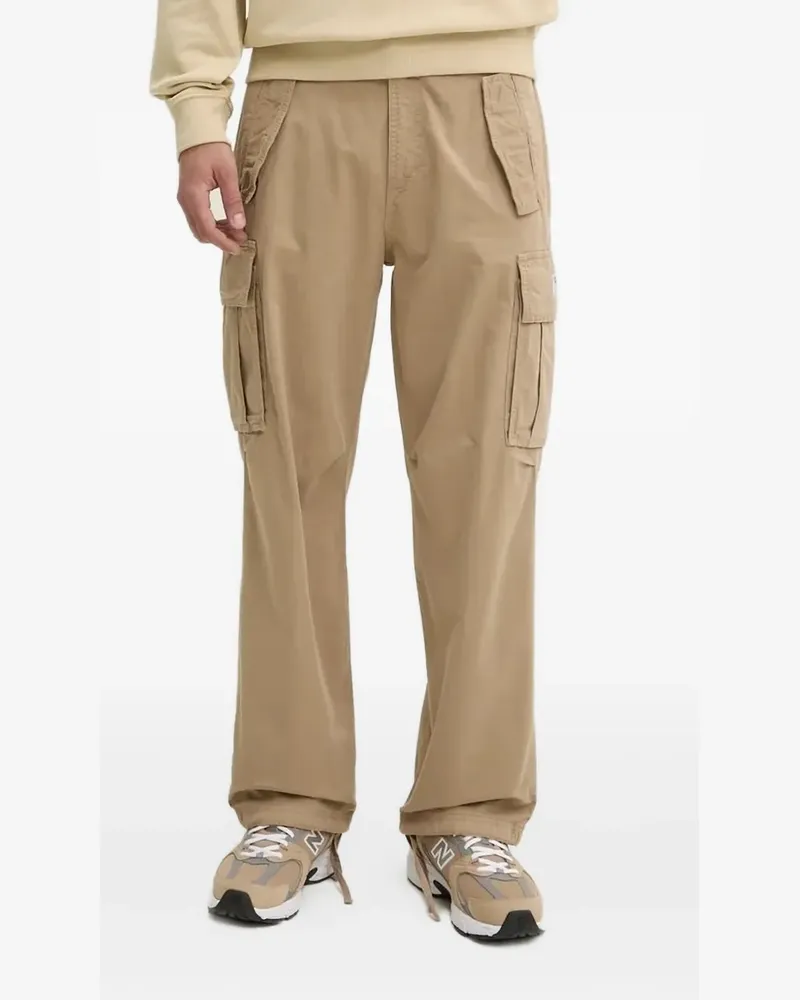 HUGO BOSS Gerade Hose mit Fischgrätenmuster - Nude Nude