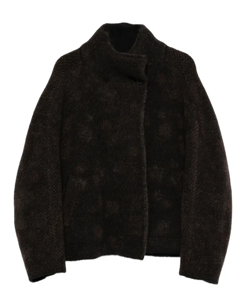 Boboutic high-neck textured jacket - Blau Blau