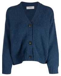 Pringle of Scotland Cropped-Cardigan aus Kaschmir Blau