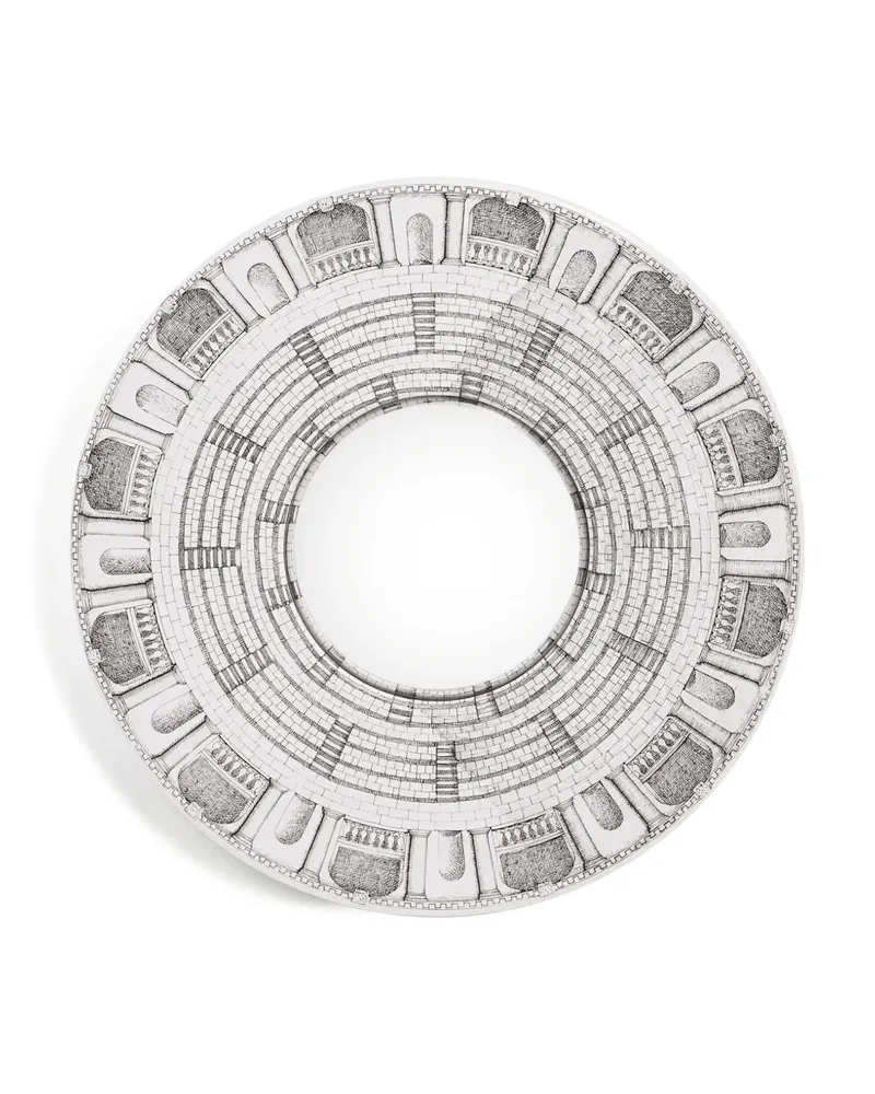 Fornasetti Spiegel mit architektonischem Motiv - Weiß Weiß