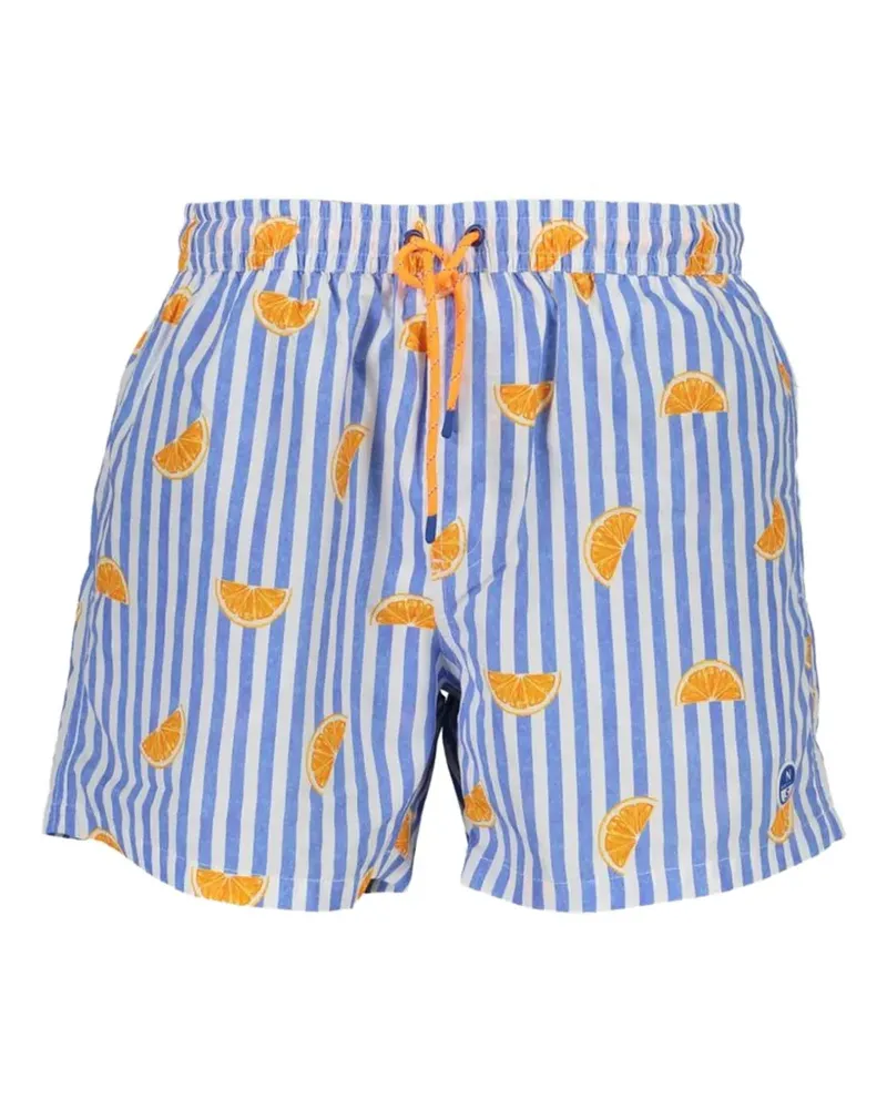 North Sails striped swim shorts - Blau Blau
