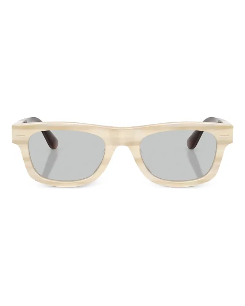 Brunello Cucinelli Eckige Panama Sonnenbrille - Nude Nude