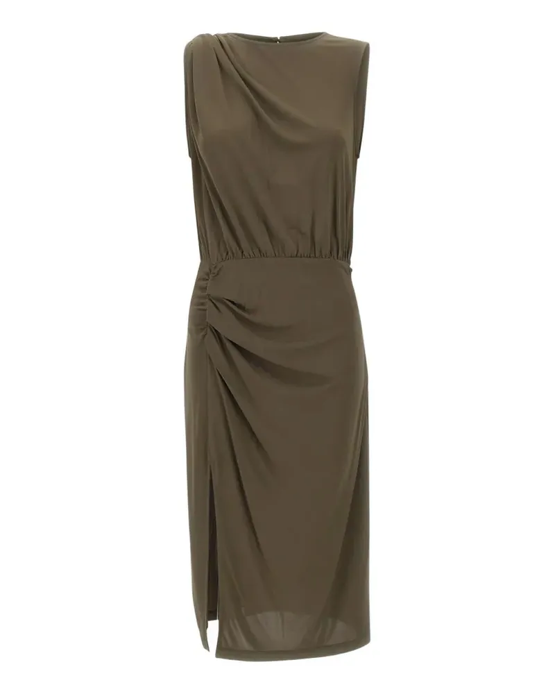 Liu Jo slit draped midi dress - Braun Braun