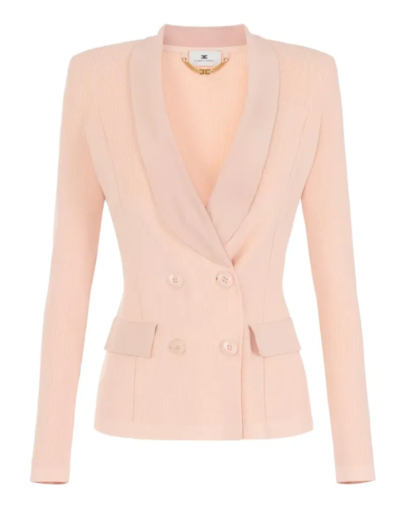 Elisabetta Franchi Strickjacke mit glänzenden Viskose-Details - Rosa Rosa