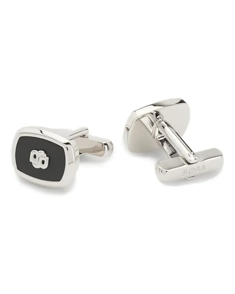HUGO BOSS Manschettenknöpfe mit Logo - Silber Silber