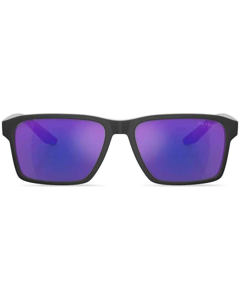 Prada Sonnenbrille mit eckigem Gestell - Grau Grau