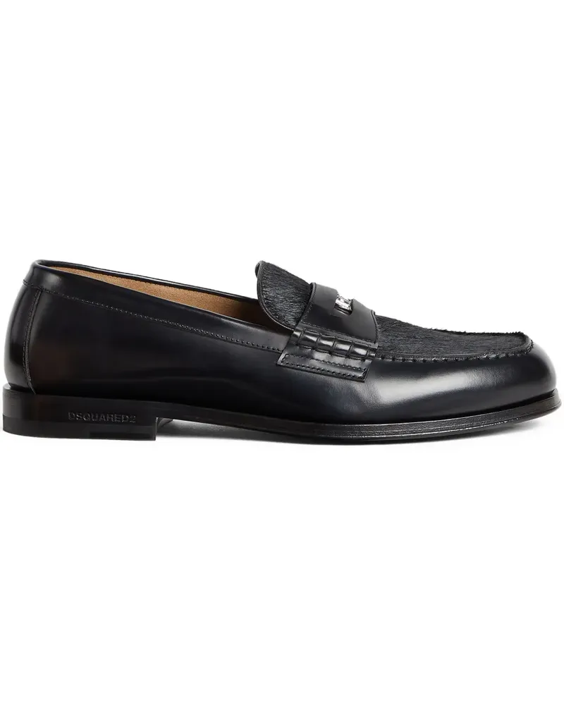 Dsquared2 Penny-Loafer aus Leder - Schwarz Schwarz