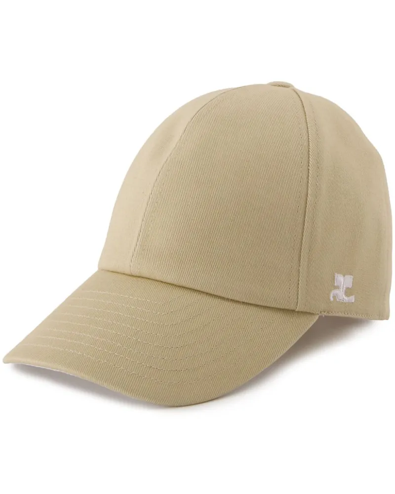 Courrèges Baseballkappe mit Logo-Stickerei - Nude Nude