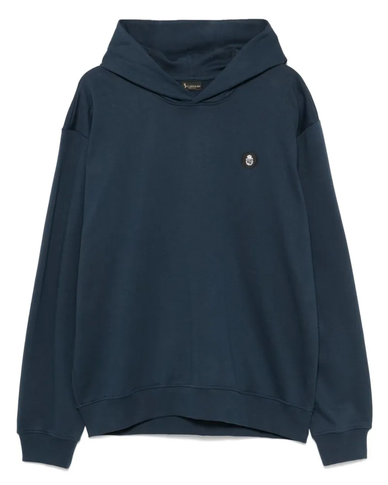 Billionaire Hoodie mit Logo-Applikation - Blau Blau