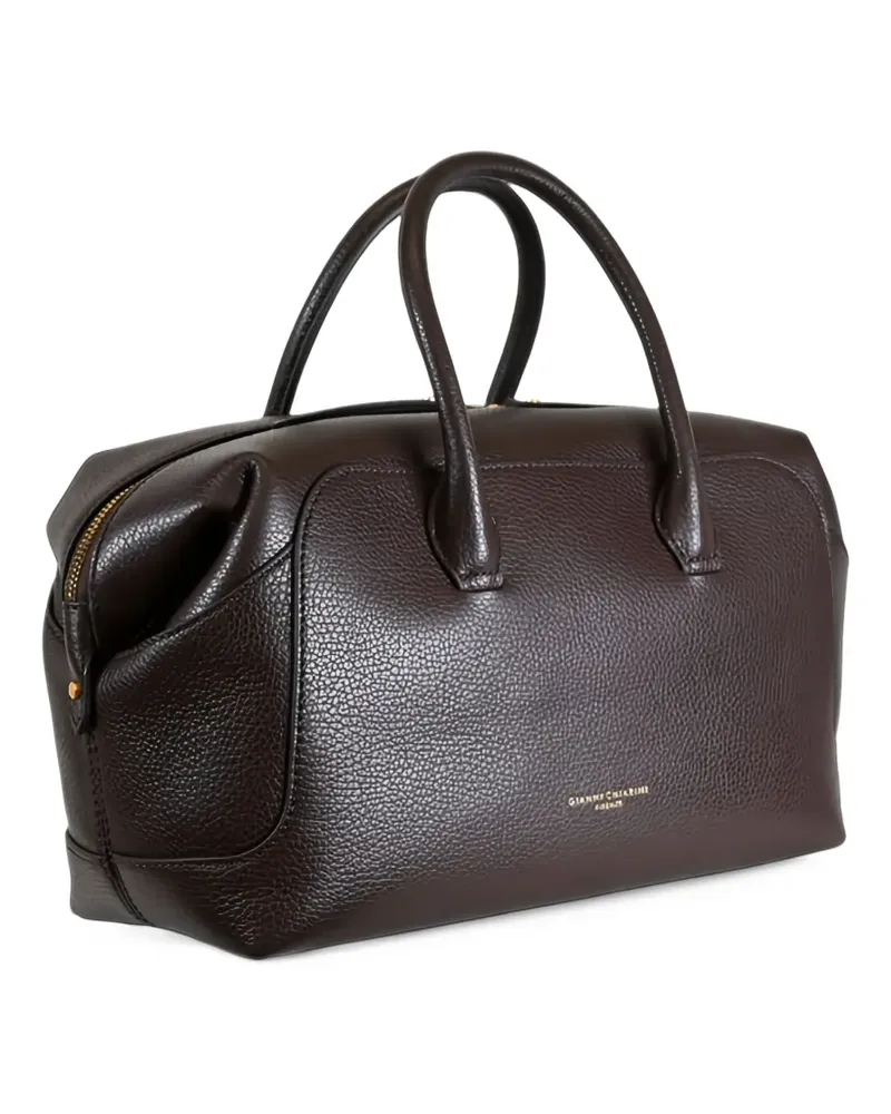 Gianni Chiarini Große Gemma Tote Bag aus gekörntem Leder - Braun Braun