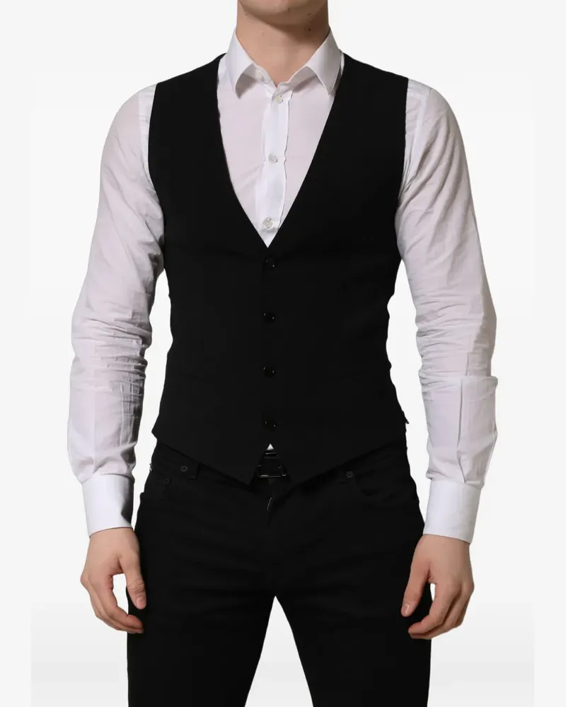Dolce & Gabbana single-breasted waistcoat - Schwarz Schwarz
