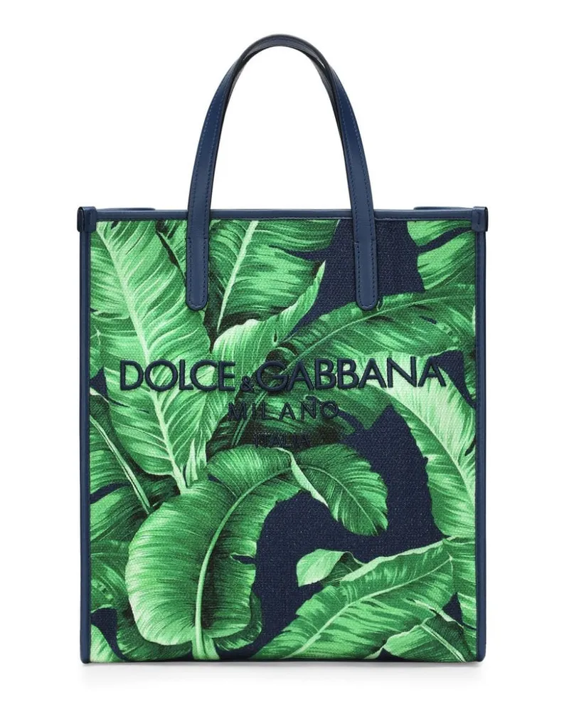 Dolce & Gabbana Schultertasche mit Logo-Stickerei Grün