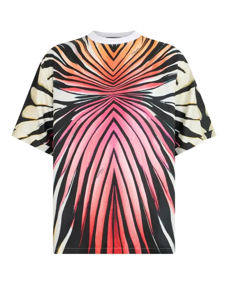 Roberto Cavalli Ray of Paradise T-Shirt mit Print - Weiß Weiß