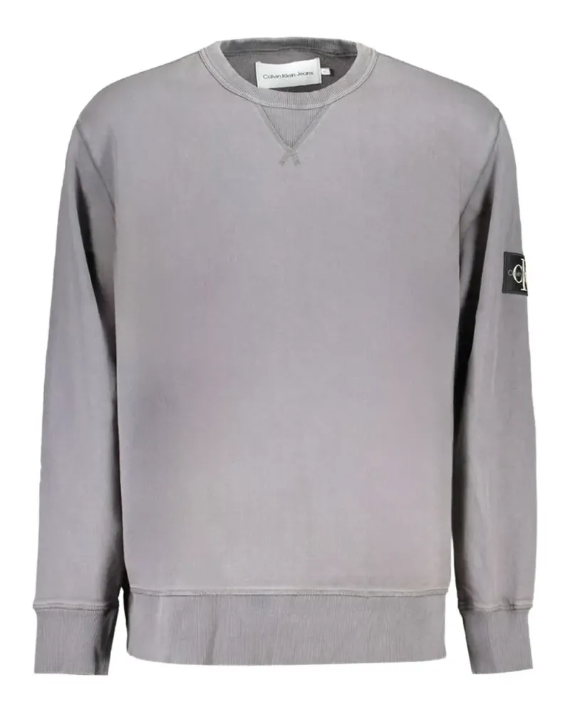 Calvin Klein logo-patch cotton sweater - Grau Grau