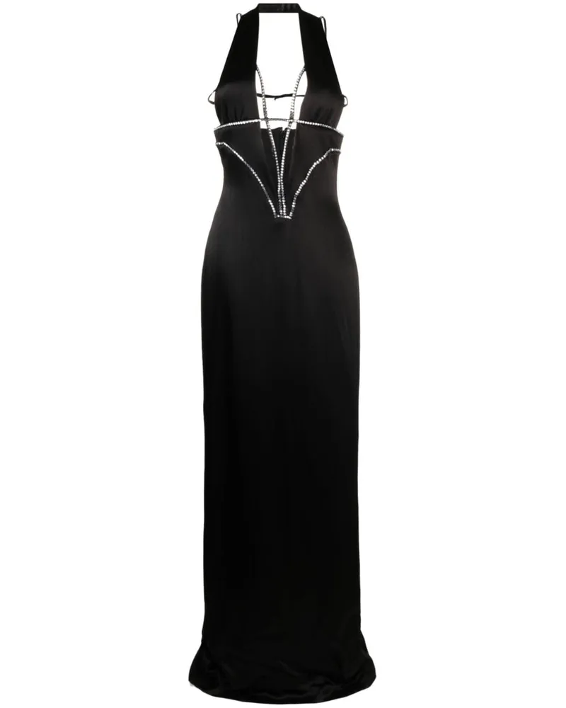 Genny Kristallverziertes Abendkleid - Schwarz Schwarz