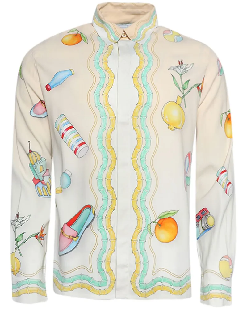 Casablanca Paris Hemd mit durchgehendem Print - Nude Nude