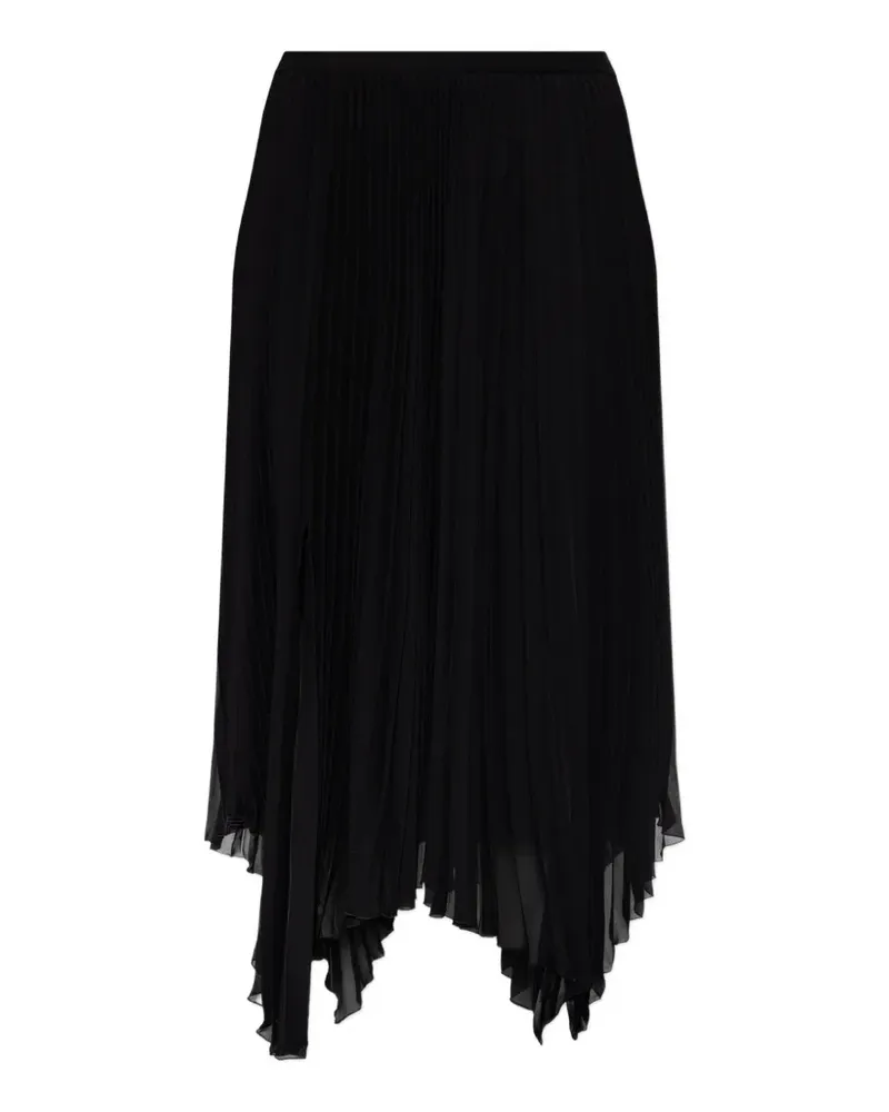 Valentino Garavani pleated asymmetric skirt - Schwarz Schwarz