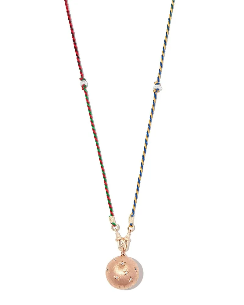 Marie Lichtenberg 18kt Rotgoldhalskette mit Perlen Rosa