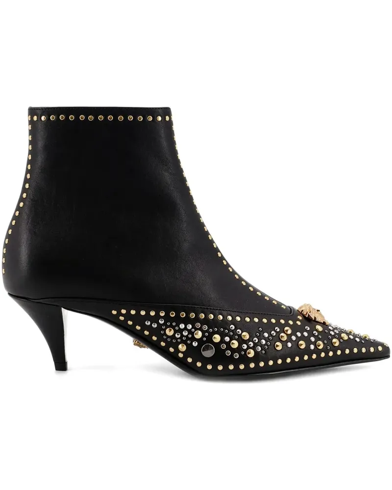 Versace Studded La Medusa Stiefeletten - Schwarz Schwarz