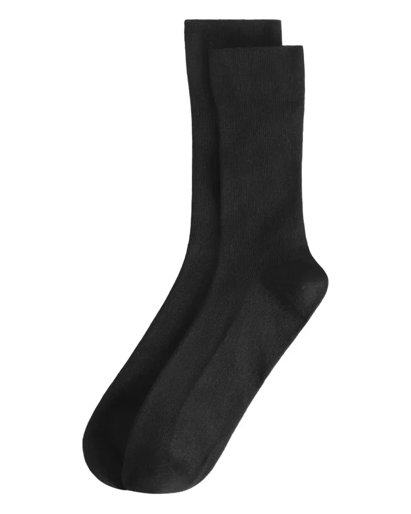 Dolce & Gabbana Gerippte Socken - Schwarz Schwarz
