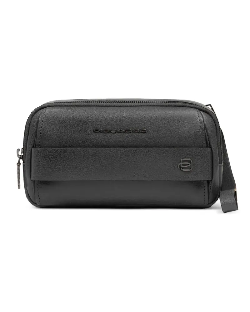 Piquadro leather wristlet clutch bag - Schwarz Schwarz