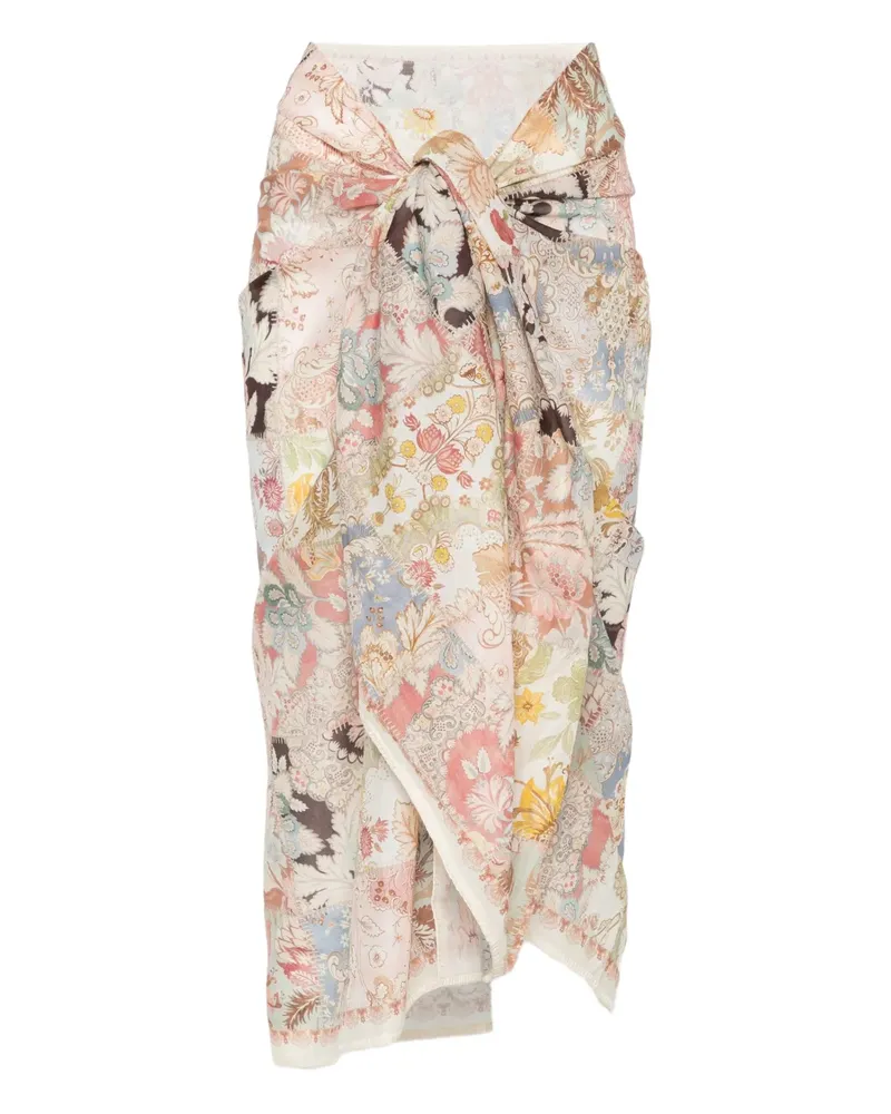 Zimmermann Pareo mit Print - Nude Nude