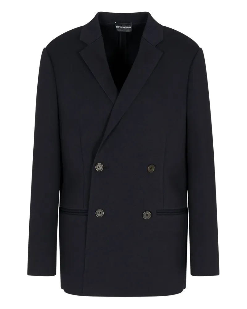 Emporio Armani Doppelreihiges Sakko - Schwarz Schwarz