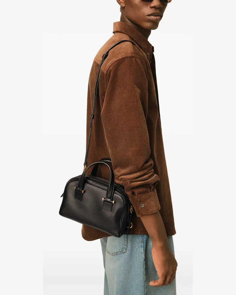 AMI Paris Kleine Georges Bowlingtasche aus Rindsleder - Schwarz Schwarz