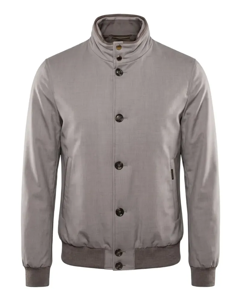 MOORER Janos button-fastening bomber jacket - Grau Grau
