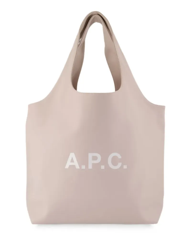 A.P.C. Ninon Shopper mit Logo-Print - Nude Nude