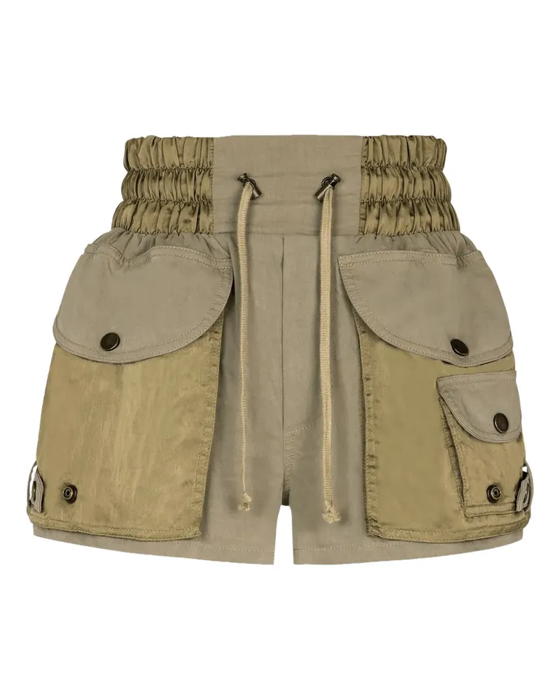 Balmain Utility-Shorts aus Baumwolltwill - Grün Grün