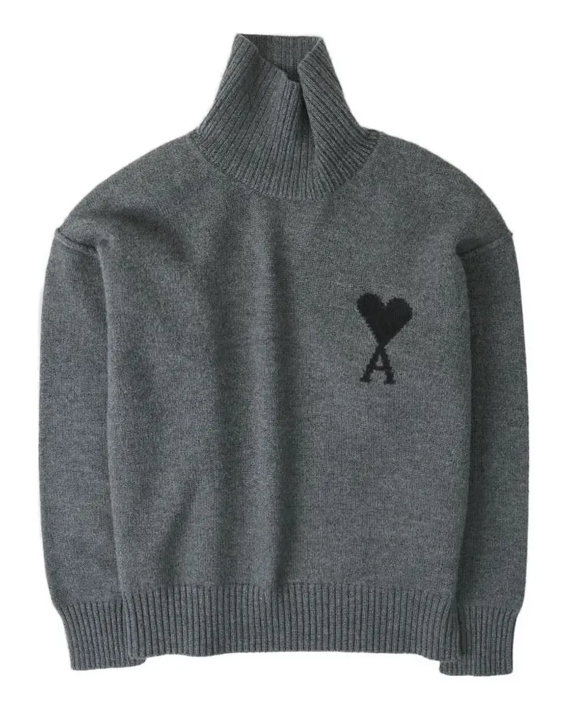 AMI Paris Ami De Coeur roll-neck sweater - Grau Grau