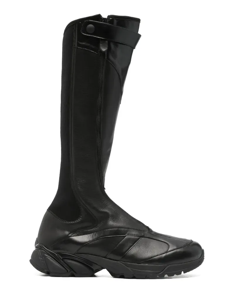 Our Legacy panelled zip boots - Schwarz Schwarz