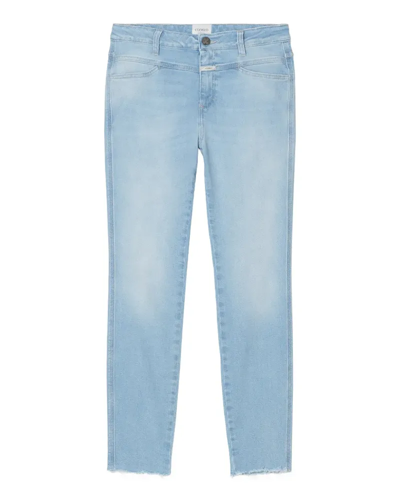 Closed Skinny Pusher frayed-hem jeans - Blau Blau