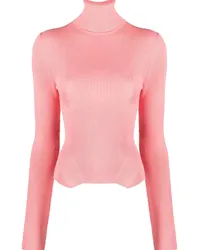 REMAIN Gerippter Rollkragenpullover Rosa