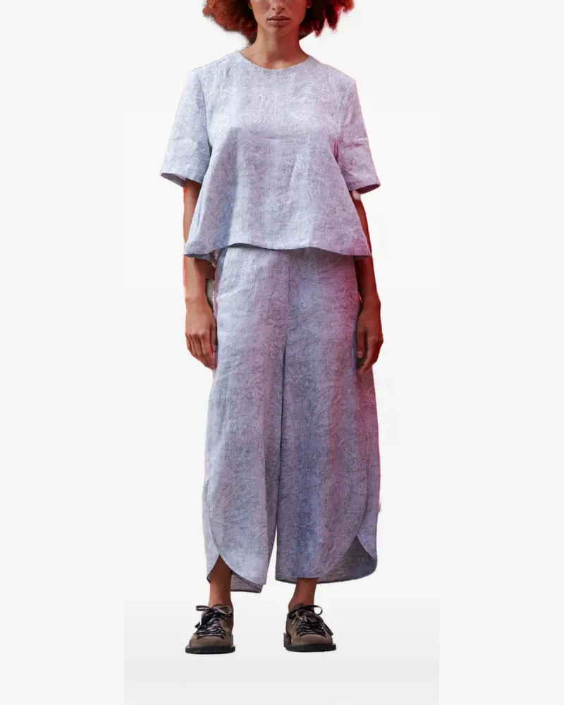 Henrik Vibskov Helmet pattern-jacquard blouse - Grau Grau