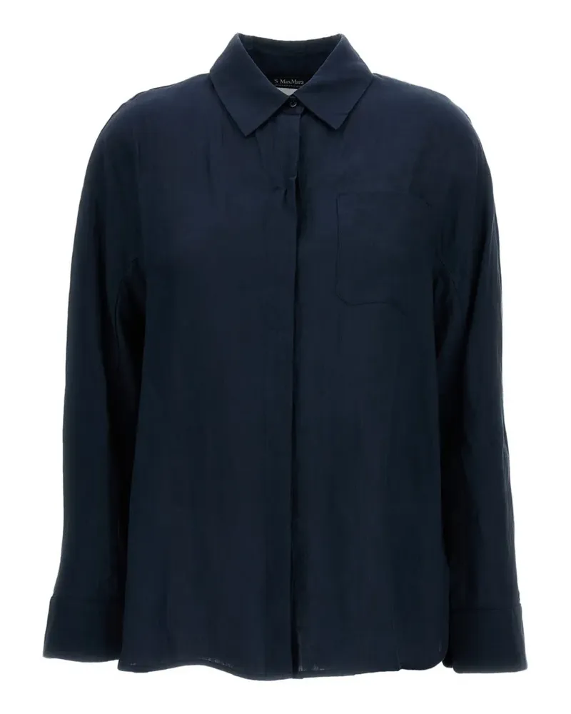 Max Mara Gala chest-pocket buttoned shirt - Blau Blau