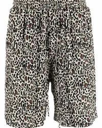 Nanushka Joggingshorts mit Leoparden-Print Nude