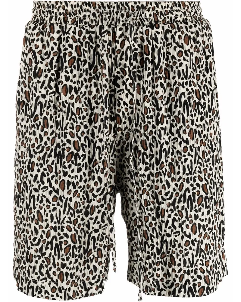 Nanushka Joggingshorts mit Leoparden-Print - Nude Nude